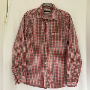 Bare Leisure Red and White Checkered Men's Shirt Cotton